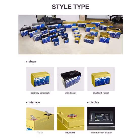 Tycorun 딥 사이클 태양광 리튬 배터리 12V 24V 36V 20Ah 36Ah 50Ah 100Ah 120Ah 150Ah 200Ah 300Ah 400Ah LiFePO4 리튬 이온 RV 골프 카트 배터리